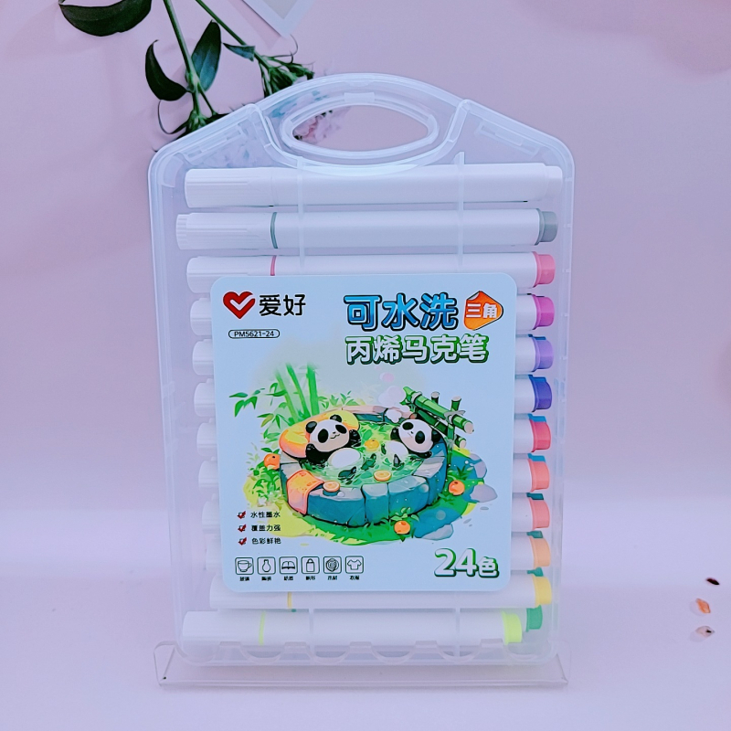 Hobby PM5621 perivi akrilni marker s trokutastim držkom za školsko crtanje