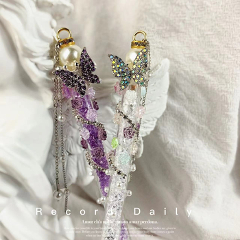 Muzi Blue Diamond Butterfly Tassel Cuțit de sculptură din oțel inoxidabil pentru proiecte DIY