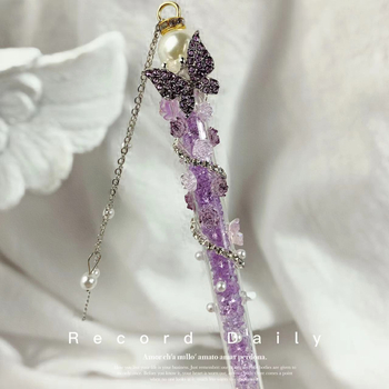 Muzi Blue Diamond Butterfly Tassel Cuțit de sculptură din oțel inoxidabil pentru proiecte DIY