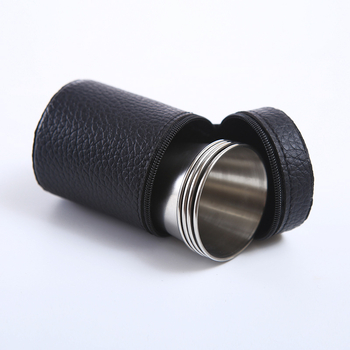 Set čaša za vino od 304 nehrđajućeg čelika – za vanjsku upotrebu, prijenosno, jednostavan stil, kapacitet 1–100 ml