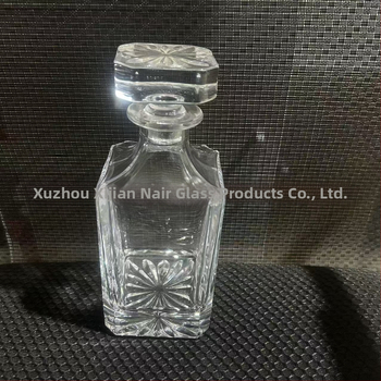 Krištáľový dekantér na whisky – európsky štýl, retro lesk, so viečkom a pohármi, 6-dielny set