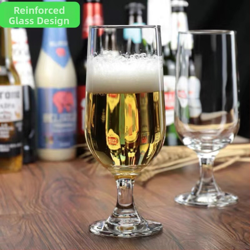 Vysoké pivné pohár pre catering a hotely, modern minimalistický štýl, objem 401–500 ml, sada 10+ kusov, možnosť potlače loga
