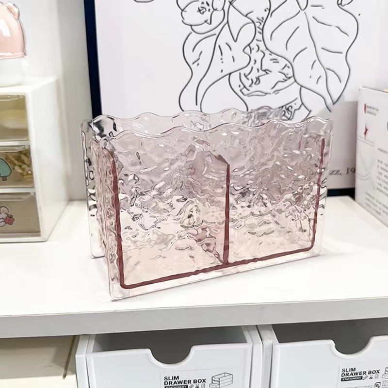 Organizator cosmetic cu compartimente, plastic ABS, stil ușor lux, pentru dormitor și birou