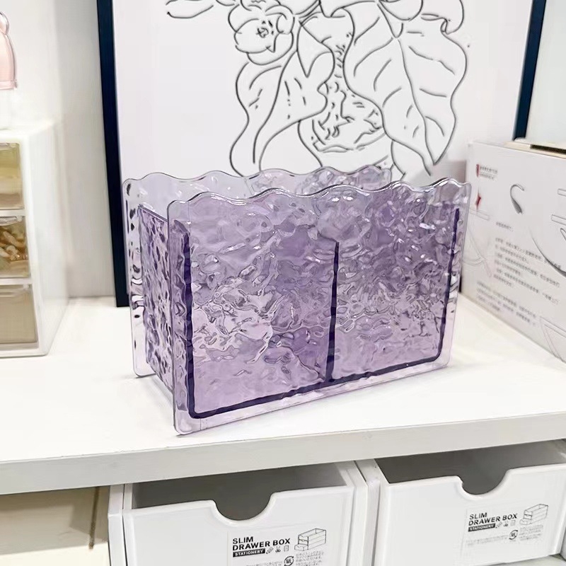 Organizator cosmetic cu compartimente, plastic ABS, stil ușor lux, pentru dormitor și birou