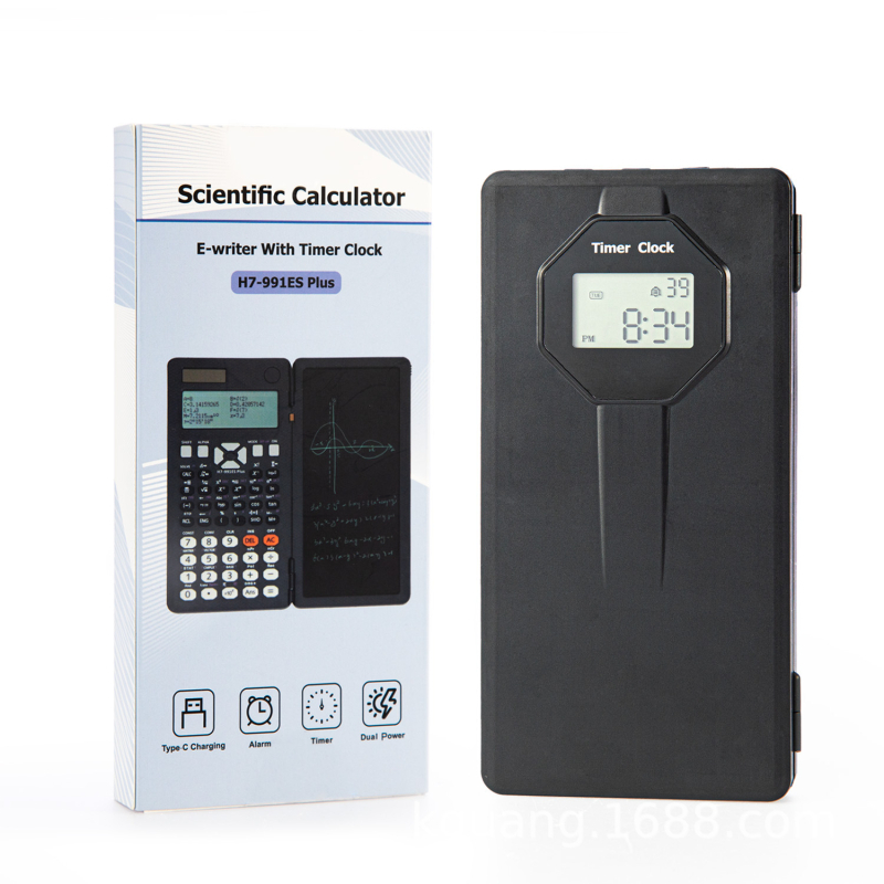 H7 & H5 Tudományos számológép, 10 számjegy kijelző, Kétforrású táplálás, Tömeg 205 g