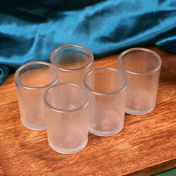 Borospohár, műanyag, modern-minimalista stílus, 60 g, logónyomás elérhető