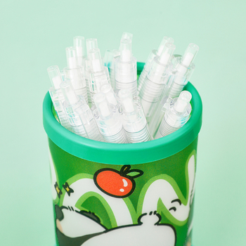 Xinku 2920 Foldozható tolltartó – Kör alakú műanyag asztali rendező, logó testreszabás elérhető