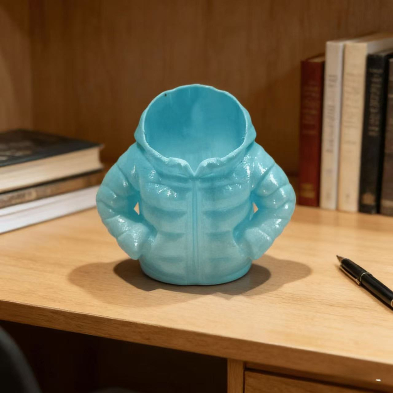 Set suport pixuri cu tavă pentru ceașcă pentru biroul clasei, imprimare 3D, plastic, formă rotundă, Model 0001, imprimare logo, procesare personalizată