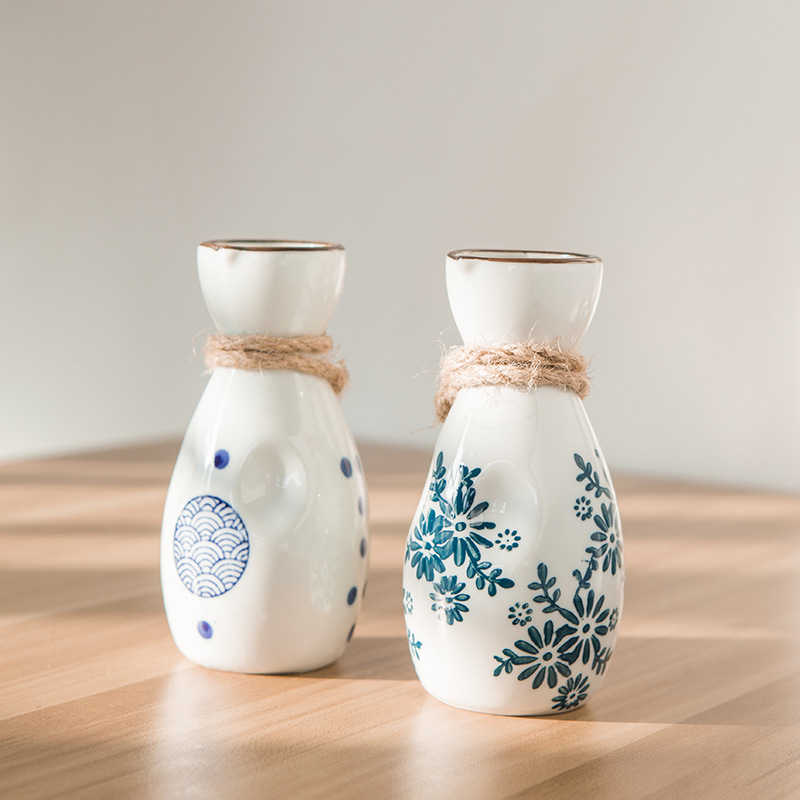 Huiqisi keramički set za vino — keramička posuda za vino i čaša, kapacitet 101-200 ml, moderan minimalistički kineski stil