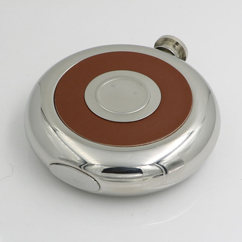 Set de vin din oțel inoxidabil 304, flacon și pahar, finisaj oglindit circular, capacitate 5 oz, stil retro lux ușor