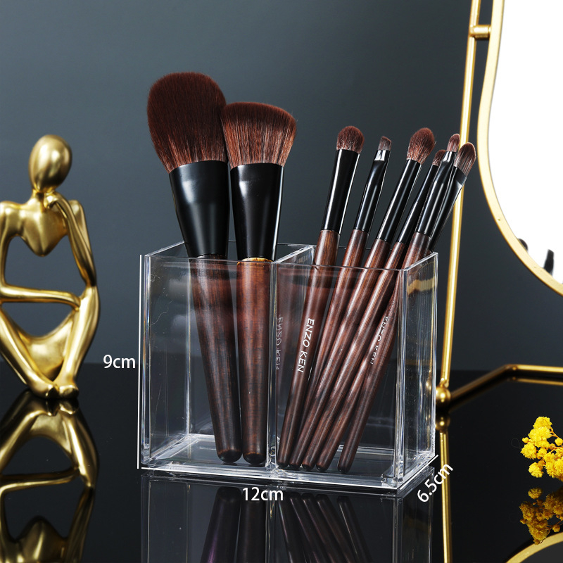 Kutija za desktop skladištenje s pregradama, PS plastika, kapacitet 0,5 L, model 33013, moguć tisak logotipa