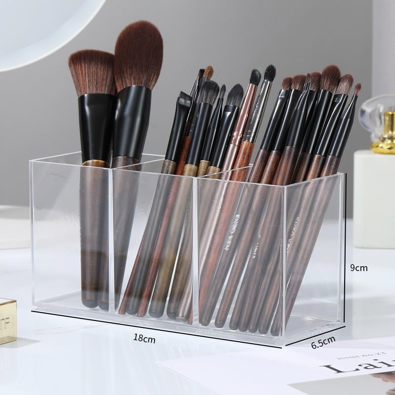 Kutija za desktop skladištenje s pregradama, PS plastika, kapacitet 0,5 L, model 33013, moguć tisak logotipa