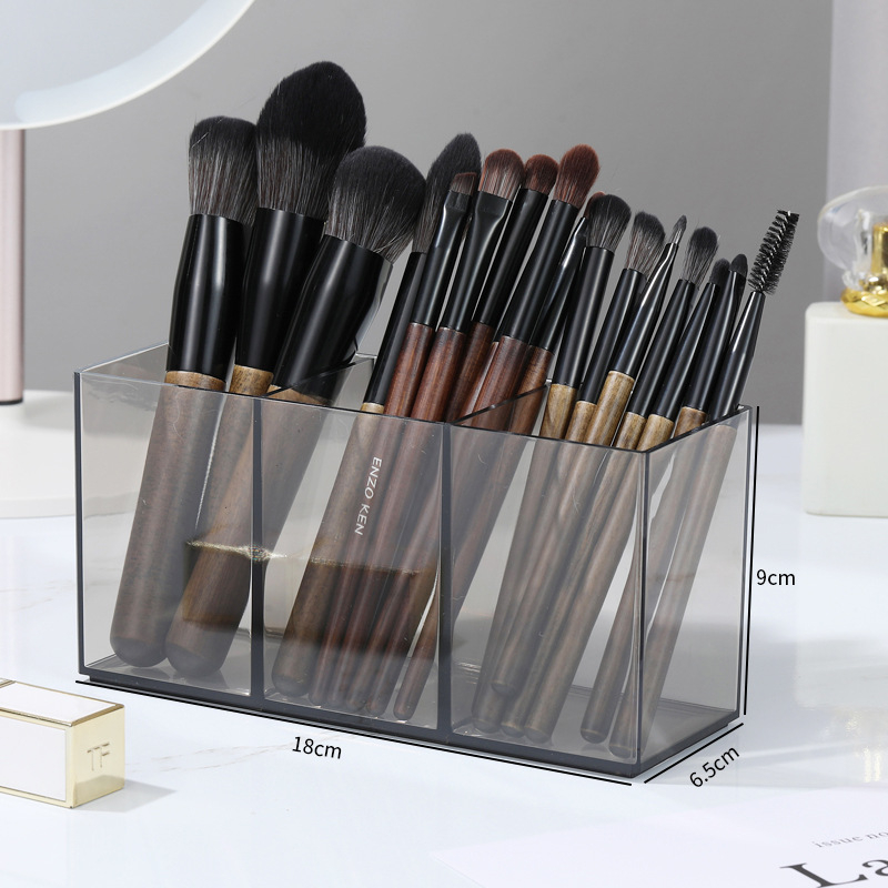 Kutija za desktop skladištenje s pregradama, PS plastika, kapacitet 0,5 L, model 33013, moguć tisak logotipa