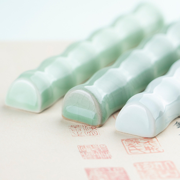 Keramički držač olovke u obliku bambusa – držač olovke i stolna dekoracija za kaligrafiju i tradicionalnu kinesku sliku