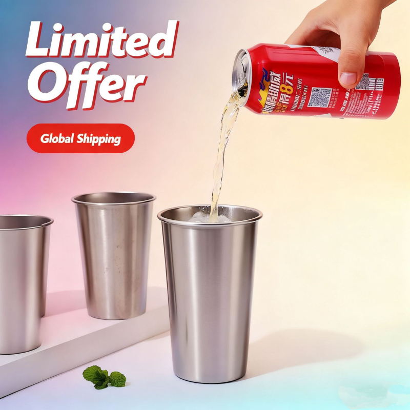 Čaša za pivo od nehrđajućeg čelika 304, modern minimalistički stil, prilagodba dostupna, ispis logotipa