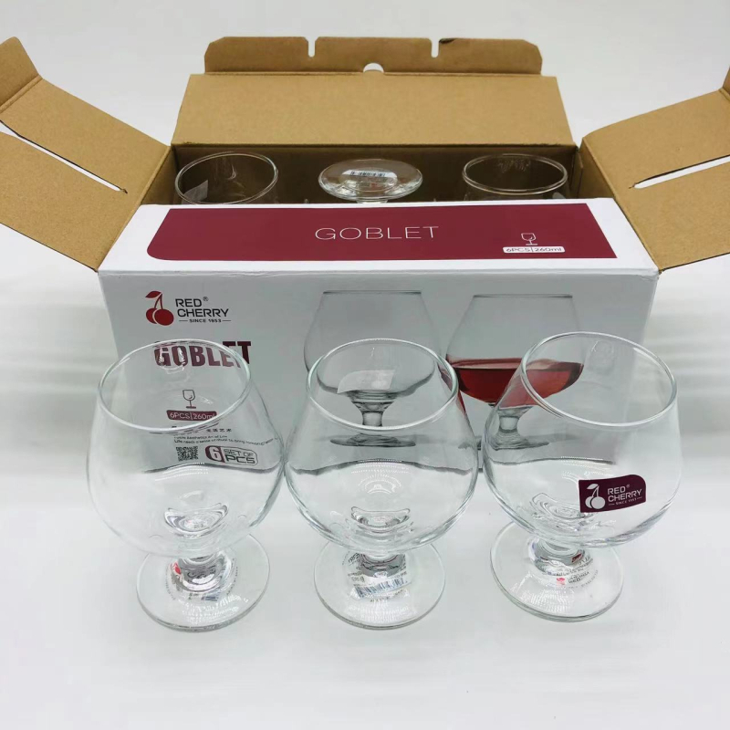 Staklena čaša za crveno vino Jin bin, kapacitet 201-300 ml, moderni minimalistički stil, proziran dizajn, težina 156 g