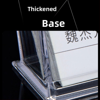 Držiak vizitiek | Materiál: akryl | Jednovrstvová konštrukcia | Kapacita: 70 vizitiek