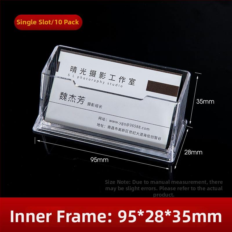 Držiak vizitiek | Materiál: akryl | Jednovrstvová konštrukcia | Kapacita: 70 vizitiek