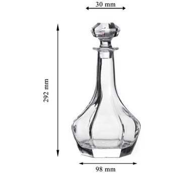 JB 3101 Whisky Dekanter Készlet: Üveg, Kapacitás 601–700ml, Világos Luxus Retro Stílus, Dekanter Kategória