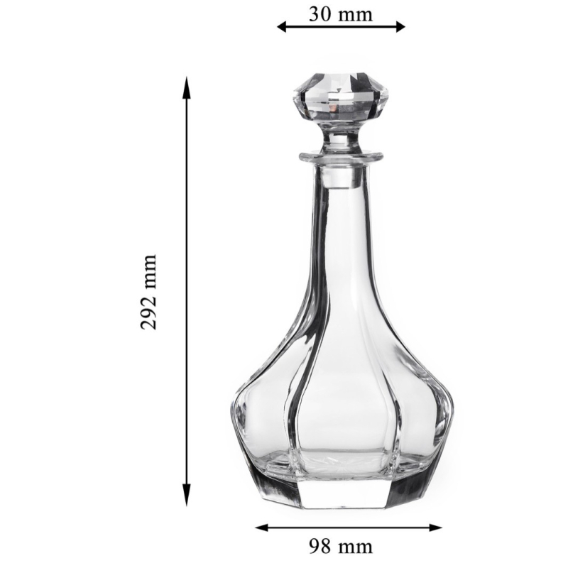 JB 3101 Whisky Dekanter Készlet: Üveg, Kapacitás 601–700ml, Világos Luxus Retro Stílus, Dekanter Kategória