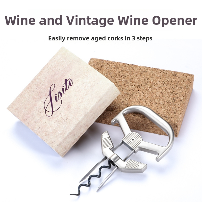 AH-SO dugóhúzó, rozsdamentes acélból, könnyű luxus stílus, ajándékdoboz, 2017 tél megjelenés