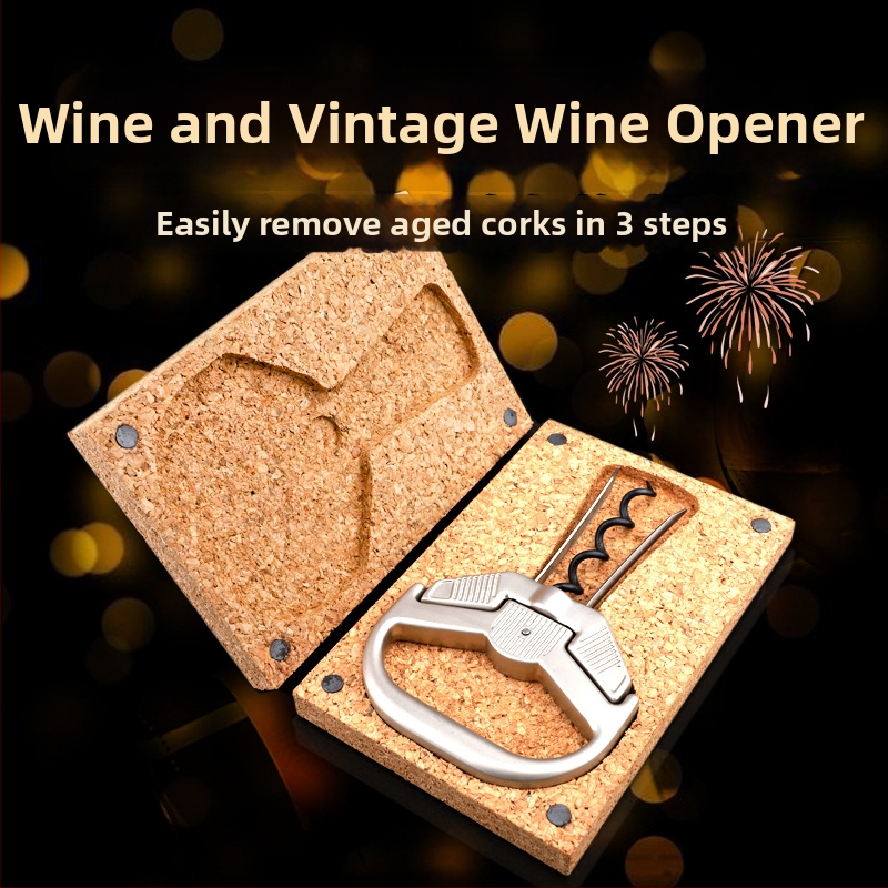 AH-SO dugóhúzó, rozsdamentes acélból, könnyű luxus stílus, ajándékdoboz, 2017 tél megjelenés