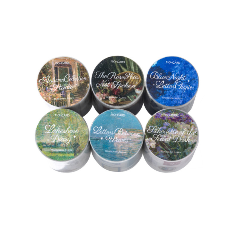 PET лента за дие-кът рязане с Flash Sand текстура, ретро мотив на маслена живопис, Yu Xian марка, многоцелево за DIY дневник и калъф за телефон, дебелина 0.04 мм