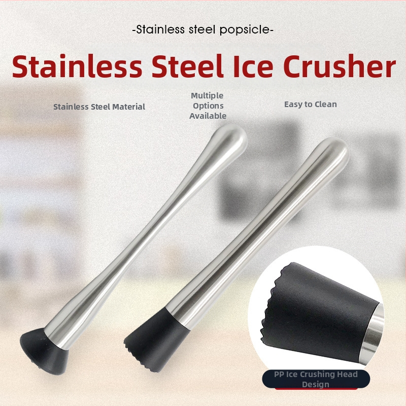 Nerezové kladivo na drvenie ľadu a citróna, kokteilový barový nástroj, moderný minimalistický štýl, 2019