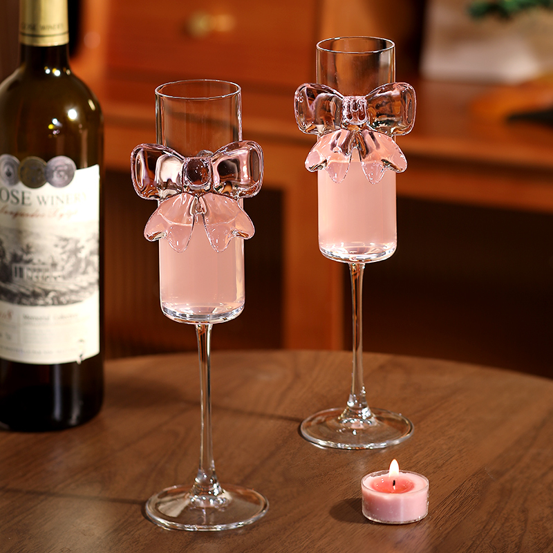Pahar de șampanie din sticlă (sticlă, 101–200 ml, cutie cadou, imprimare siglă disponibilă, stil național)