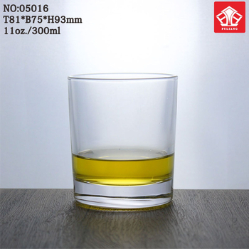 Whiskey čaša za bar i dom, staklena s debelim dnom, kapacitet 301–400 ml, tisak loga, moguća privatna marka