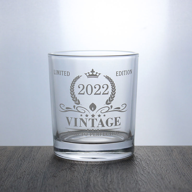 Whiskey čaša za bar i dom, staklena s debelim dnom, kapacitet 301–400 ml, tisak loga, moguća privatna marka