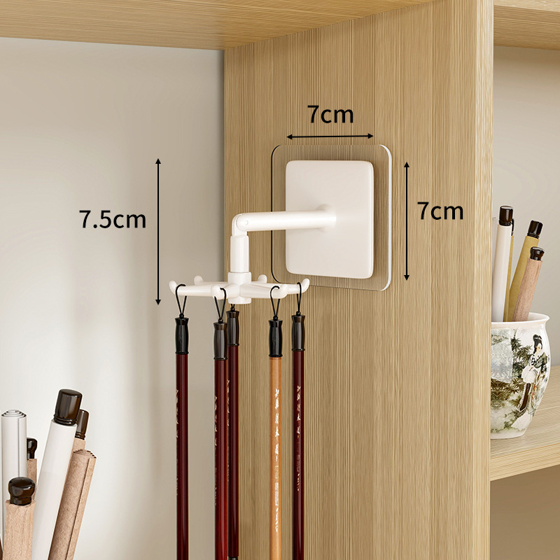Okretni držač četkica kaligrafije, zidni prikazni stalak za četiri blaga, bez bušenja, višenamjenski zidni kukica; Brand: Evesigar/isijia; Materijal: Plastika; Model: 2171176905902328192; Specifikacija: Standard