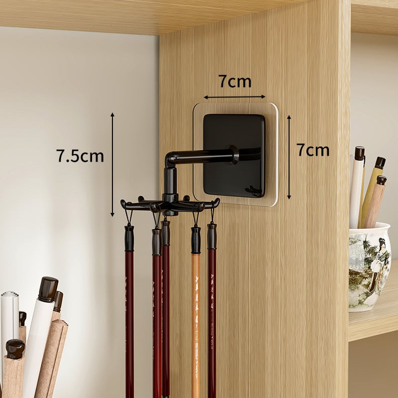 Okretni držač četkica kaligrafije, zidni prikazni stalak za četiri blaga, bez bušenja, višenamjenski zidni kukica; Brand: Evesigar/isijia; Materijal: Plastika; Model: 2171176905902328192; Specifikacija: Standard