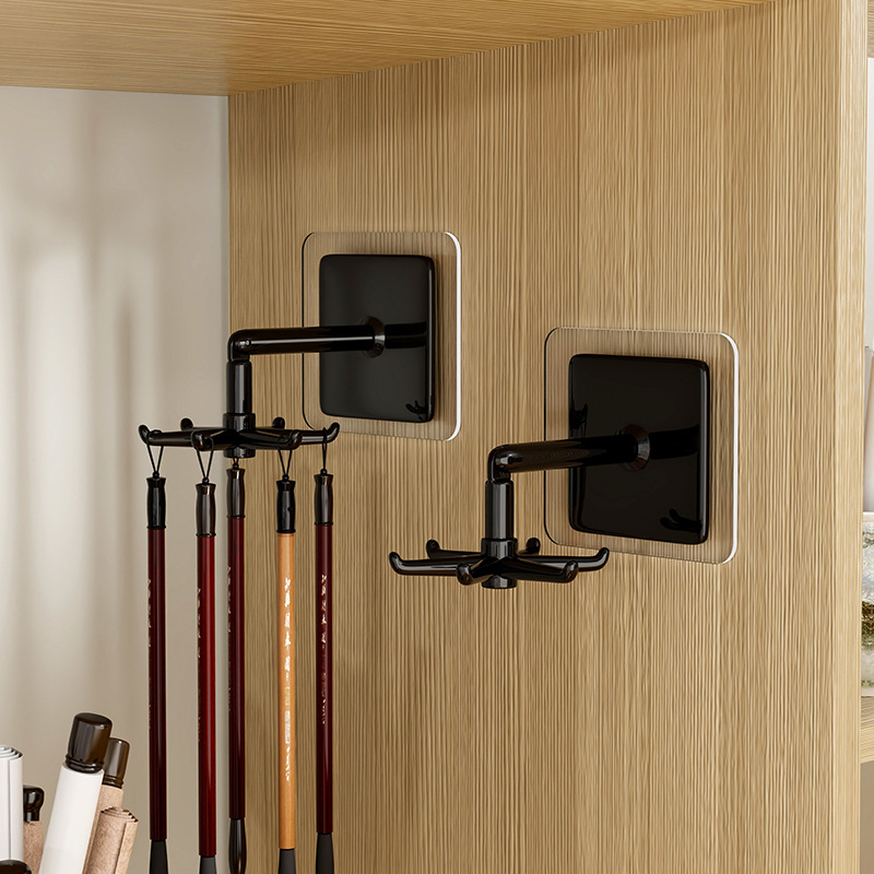 Okretni držač četkica kaligrafije, zidni prikazni stalak za četiri blaga, bez bušenja, višenamjenski zidni kukica; Brand: Evesigar/isijia; Materijal: Plastika; Model: 2171176905902328192; Specifikacija: Standard