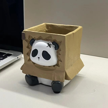 Panda – suport pentru pix pe birou, decor de birou din rășină, Brand Yisheng, Model Shce1210227