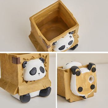 Panda – suport pentru pix pe birou, decor de birou din rășină, Brand Yisheng, Model Shce1210227
