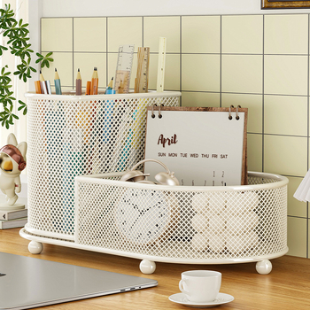 Suport pentru pixuri și organizator de birou - oțel inoxidabil, cutie de depozitare multifuncțională, capacitate 1 L, design modern minimalist