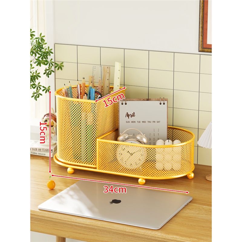 Suport pentru pixuri și organizator de birou - oțel inoxidabil, cutie de depozitare multifuncțională, capacitate 1 L, design modern minimalist
