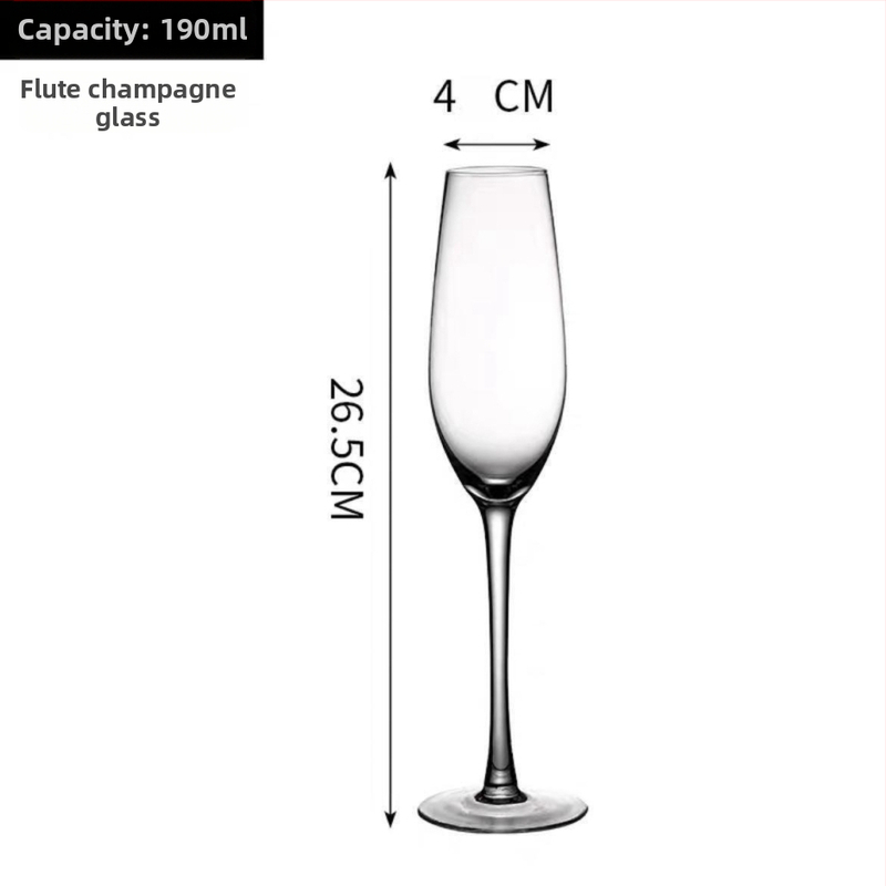 Sada šampanských pohárov - Sklo, 101-200 ml, Moderný jednoduchý štýl, Balenie 6-10 kusov