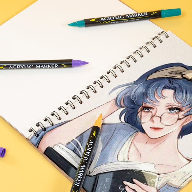 Guangna 6200 dvostruki akrilni marker – plastično kućište, tip: tinta, osnovno pakiranje