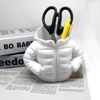 Set circular din plastic, imprimat 3D: suport pentru pixuri, husă pentru ceașcă și farfurioară