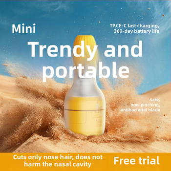 Nosový zastrihávač s magnetickým nabíjaním, odnímateľná a umývateľná hlava, zabudovaná batéria 100–300 mAh, vodotesný