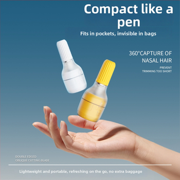 Nosový zastrihávač s magnetickým nabíjaním, odnímateľná a umývateľná hlava, zabudovaná batéria 100–300 mAh, vodotesný