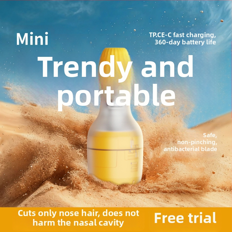 Nosový zastrihávač s magnetickým nabíjaním, odnímateľná a umývateľná hlava, zabudovaná batéria 100–300 mAh, vodotesný