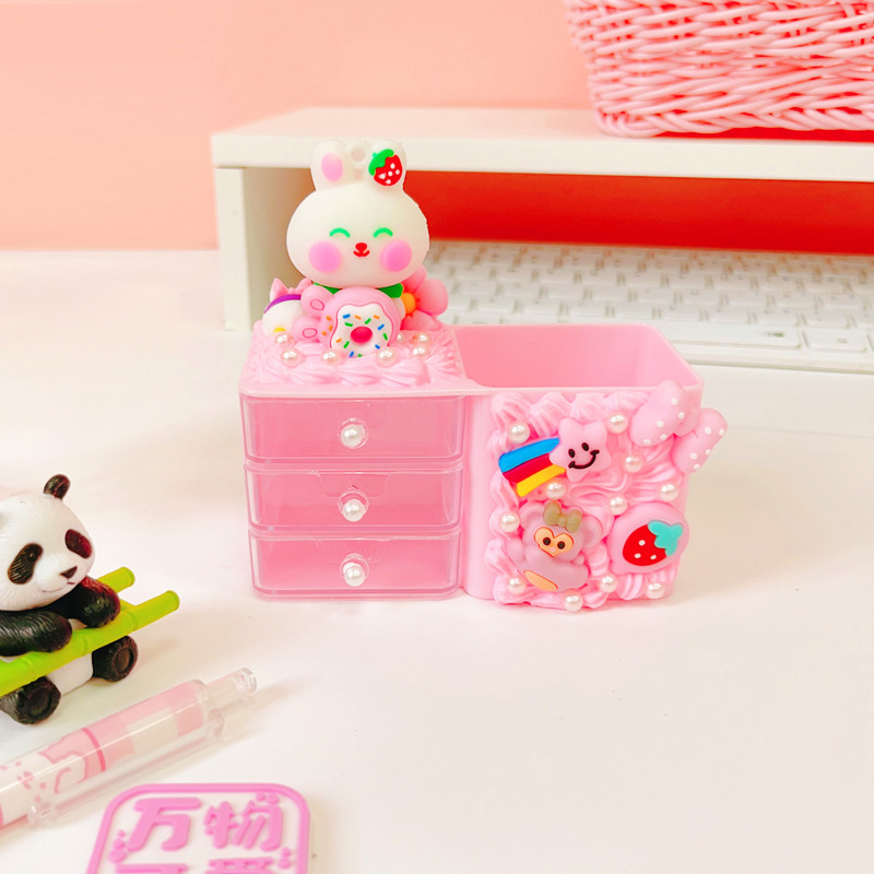 Cutie de depozitare pentru pixuri, din plastic, dreptunghiulară, cu logo tipărit, potrivită pentru cadou