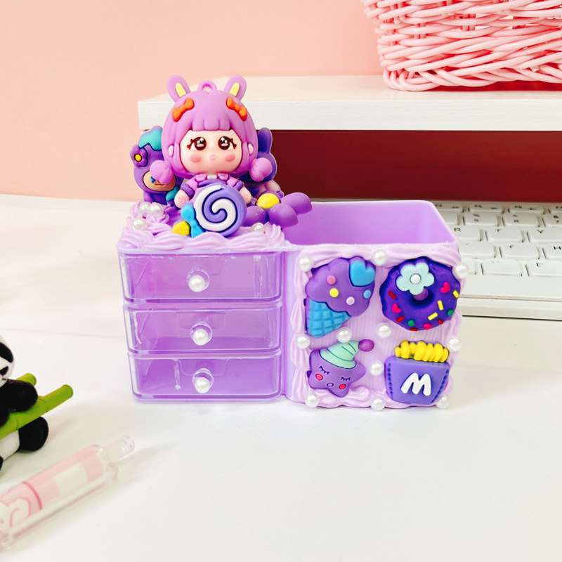 Cutie de depozitare pentru pixuri, din plastic, dreptunghiulară, cu logo tipărit, potrivită pentru cadou