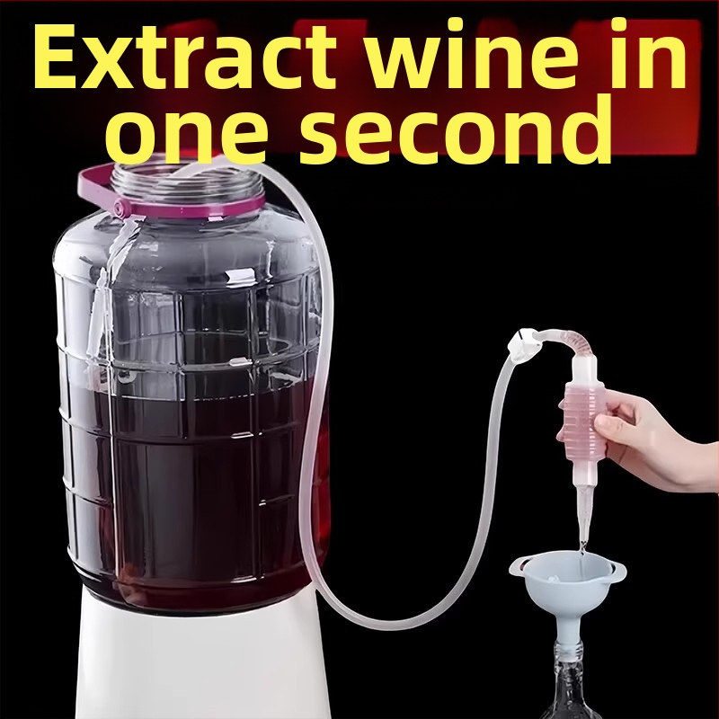 Domáci extraktor vína so samopumpujúcim sifónom a filtráciou (PP materiál)