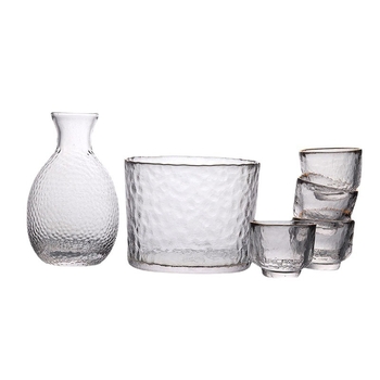 Hyun Bin Glass Japanski stil kaljeno staklo set za vino: bokal za vino, karafa za vino i čaša za vino