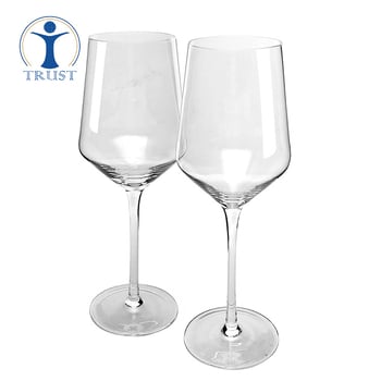 Set čaša za vino Jingjian, staklo, moderni stil, otisnut logotip, set od 2 čaše