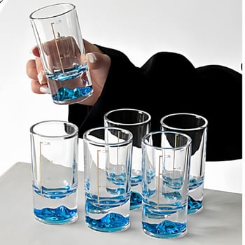 Set šalice za shot od tvrđenog stakla, moderni minimalistički stil, prva klasa, kod G9057
